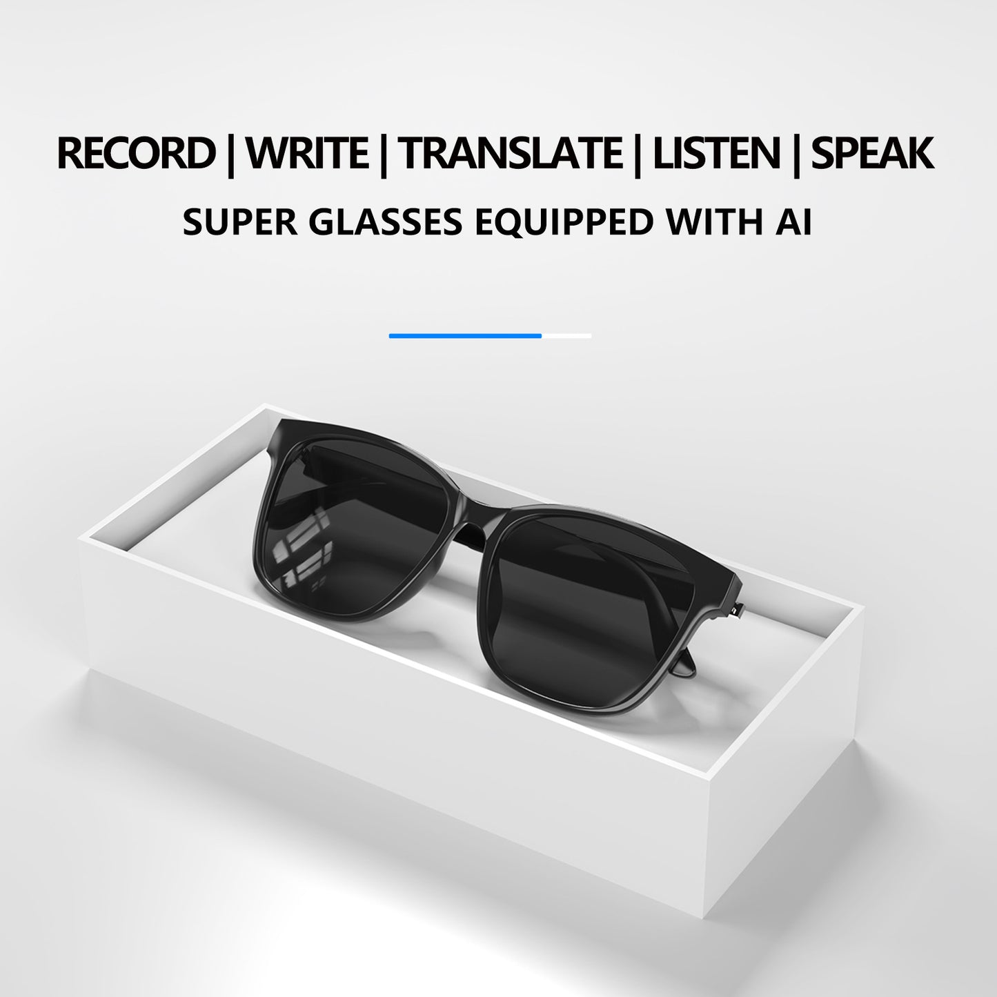 Modern HY-C8 AI Smart Translation Glasses Earphones Simultaneous Interpretation 75 Languages Real-time Translation